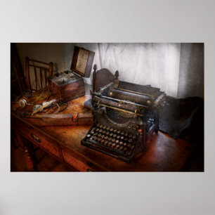Steampunk - Typewriter - The secret messenger Poster