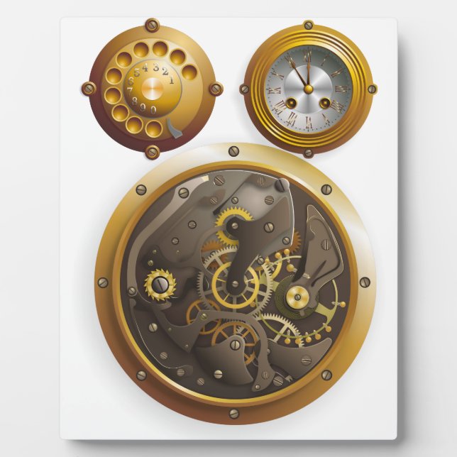 Steampunk Uhr Plaque (Front)