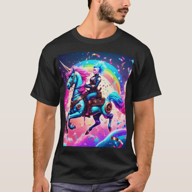 Steampunk unicorn T-Shirt (Front)