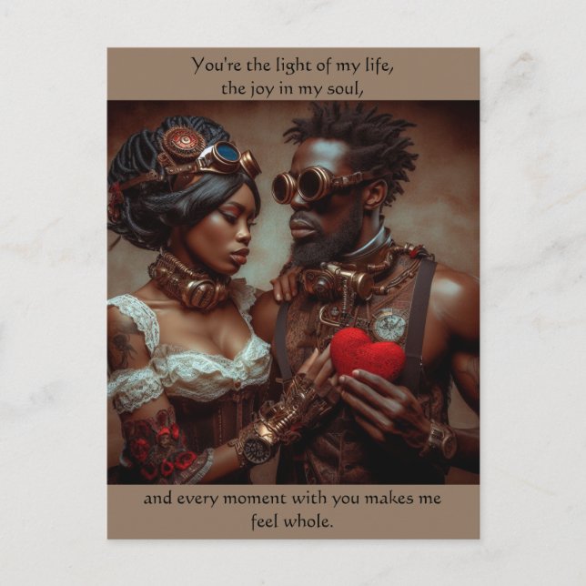 Steampunk Valentine Postcard (Front)