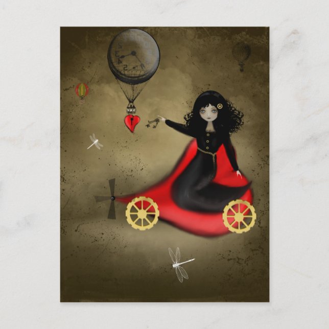 Steampunk Valentine Postcard (Front)