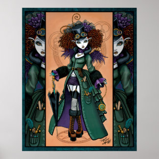 Steampunk Vampire Time Traveller Temple Poster