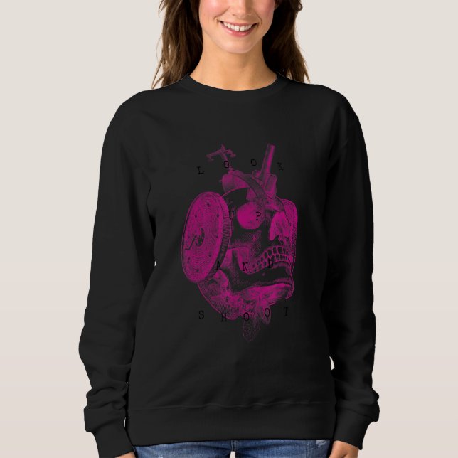 Steampunk Vaporwave Aesthetic Encyclopedia Mechani Sweatshirt (Front)