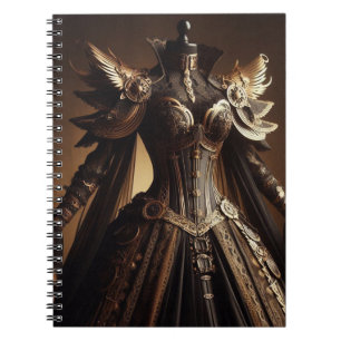 Steampunk Victorian Black and Gold Empress Gown Notebook
