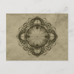 Steampunk Victorian design art Postcard