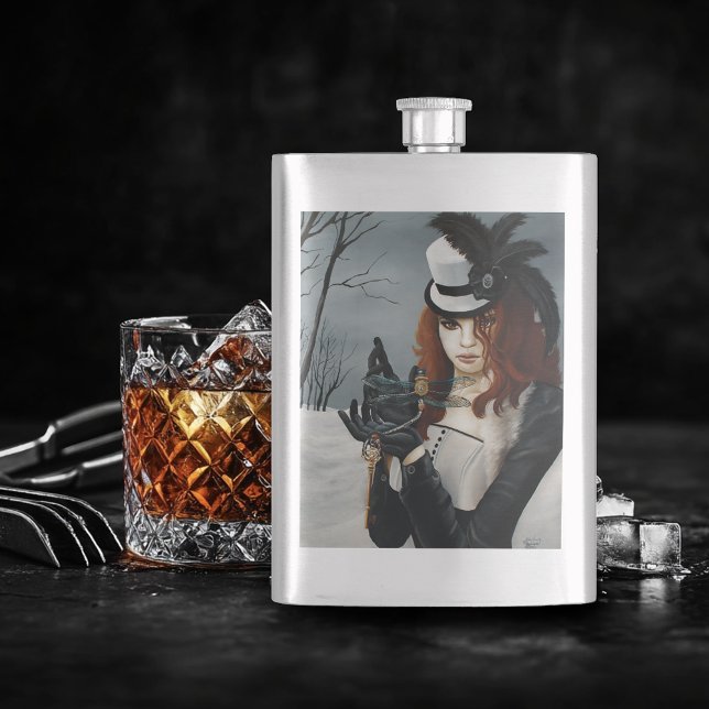 Steampunk Victorian Dragonfly Hip Flask (Creator Uploaded)