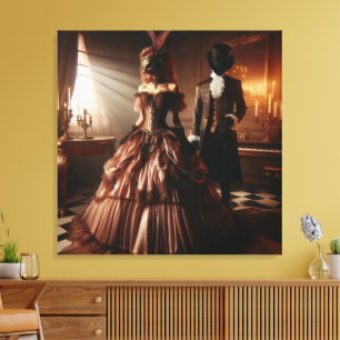 Steampunk Victorian Fantasy Art Masquerade Canvas Print