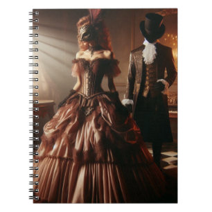 Steampunk Victorian Fantasy Art Masquerade Notebook