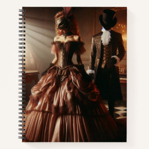Steampunk Victorian Fantasy Art Masquerade  Notebook