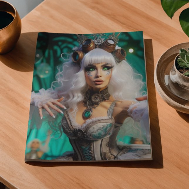 Steampunk Victorian Futuristic Green Dancer Tissue Paper (Creator Uploaded)