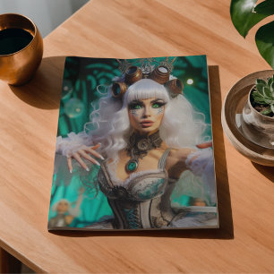 Steampunk Victorian Futuristic Green Dancer Tissue Paper