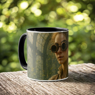 Steampunk Victorian Gardener Art Mug