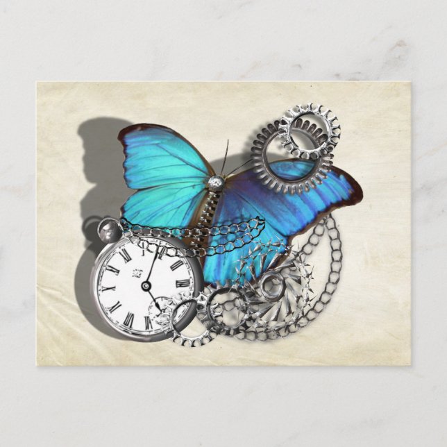 Steampunk Victorian Gears Postcard (Front)