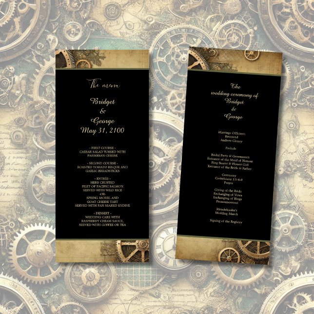 Steampunk Victorian Gearwork Wedding  Program (Creator Uploaded)