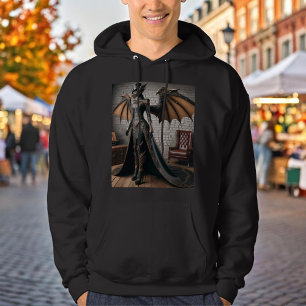 Steampunk Victorian Industrial Lady Dragon Rider Hoodie