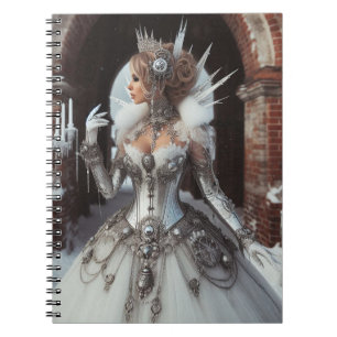 Steampunk Victorian Industrial Winter Ice Queen Notebook