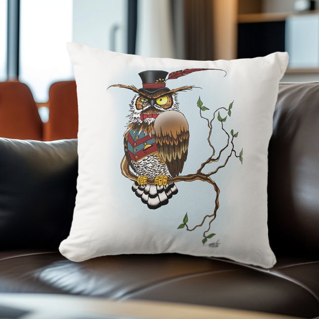 Steampunk Victorian Owl Cushion (Creator Uploaded)