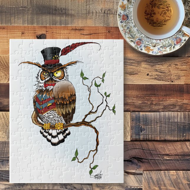 Steampunk Victorian Owl Jigsaw Puzzle (Creator Uploaded)