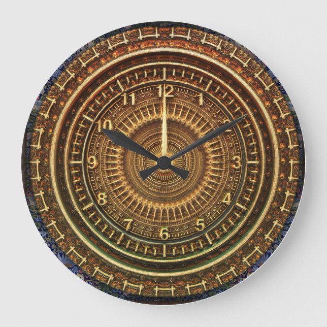 Steampunk Vintage Metallic Wall Clock (Front)