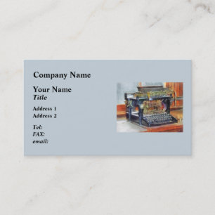 Steampunk - Vintage Typewriter Business Card