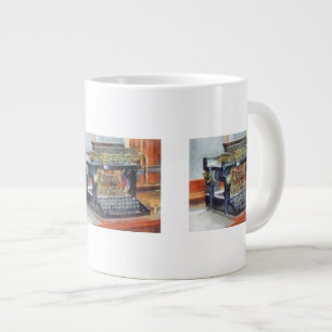 Steampunk - Vintage Typewriter Large Coffee Mug