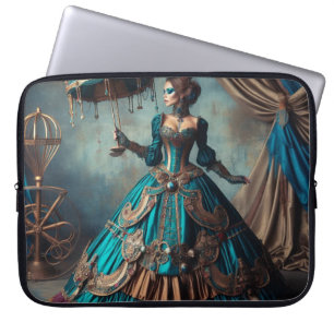 Steampunk Vintage Victorian Lady Circus Performer Laptop Sleeve
