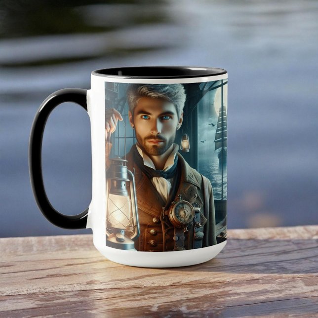 Steampunk Vintage Victorian Lighthouse Keeper Mug (Creator Uploaded)