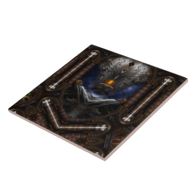 Steampunk Visions Ceramic Tile (Side)