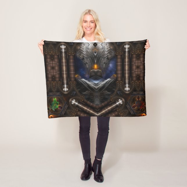 Steampunk Visions Fleece Blanket (In Situ)