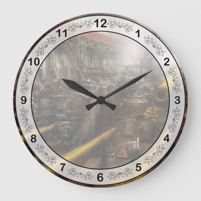 STEAMPUNK - War - We are ready Large Clock (Front)