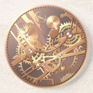 steampunk watch gears coaster