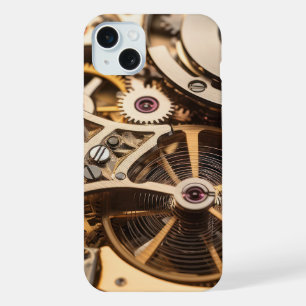 Steampunk watch inner workings iPhone 15 plus case