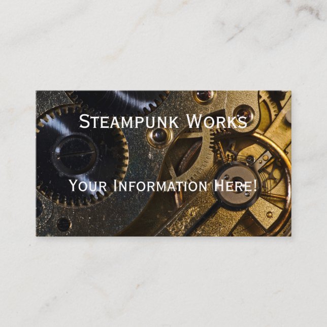Steampunk Watch Mechanism Business Card (Front)