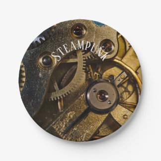 Steampunk Watch Mechanism Paper Plate