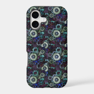 steampunk watch parts - purple print by LeahG
