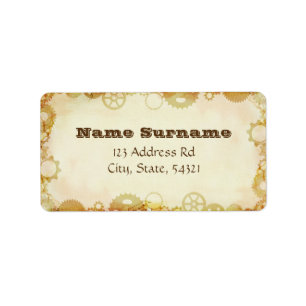 Steampunk Wedding, address labels