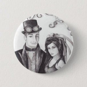 Steampunk Wedding - Button