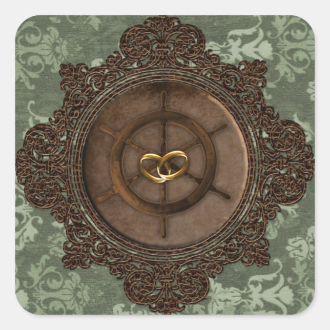 Steampunk Wedding Envelope Seal (Front)