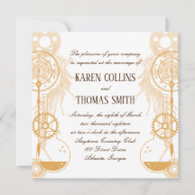 Steampunk Wedding Invitation