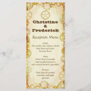 Steampunk Wedding, menu and program
