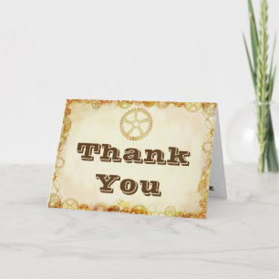 Steampunk Wedding, thank you card