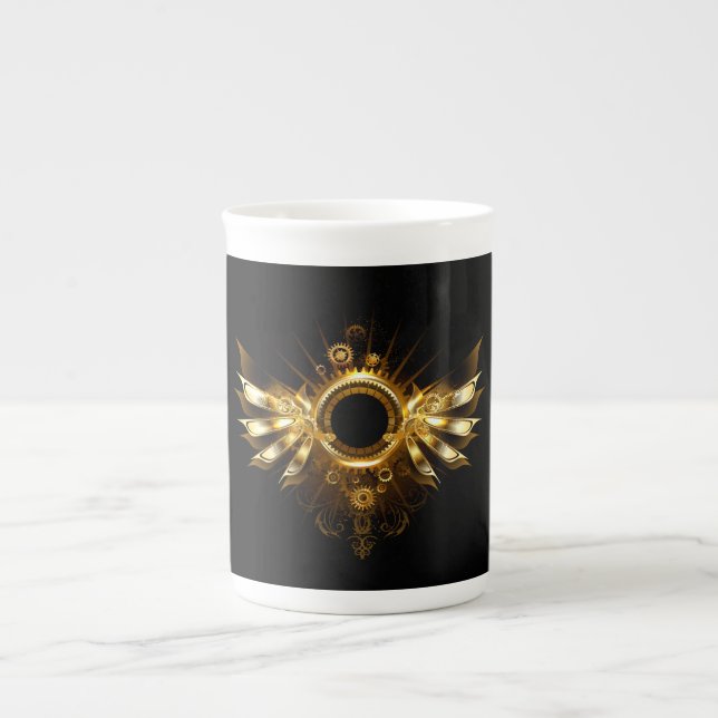 Steampunk wings bone china mug (Front)