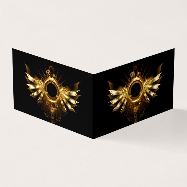 Steampunk wings business card (Outside)
