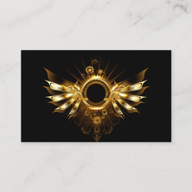 Steampunk wings business card (Front)