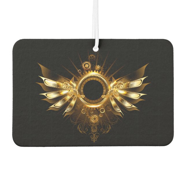 Steampunk wings car air freshener (Front)
