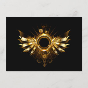 Steampunk wings enclosure card