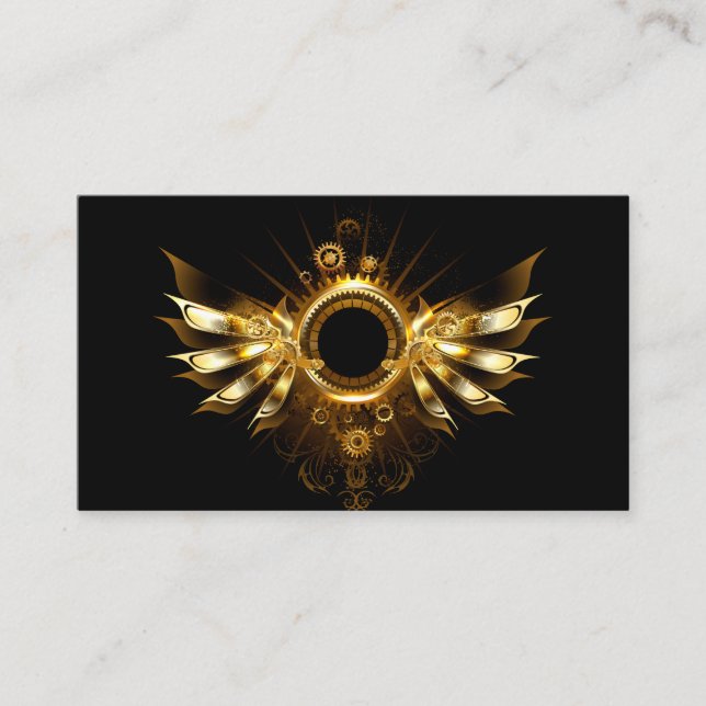 Steampunk wings enclosure card (Front)