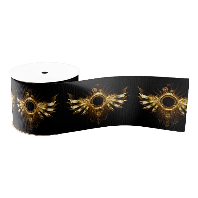 Steampunk wings grosgrain ribbon (Spool)
