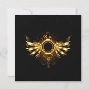 Steampunk wings holiday card