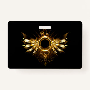 Steampunk wings ID badge